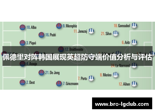 佩德里对阵韩国展现英超防守端价值分析与评估 佩德里对阵韩国展现英超防守端价值分析与评估